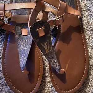 Repurposed LV sandals hardly worn